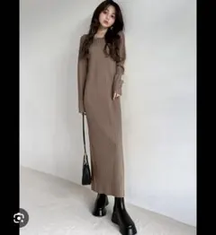 ニットワンピース ロングワンピース