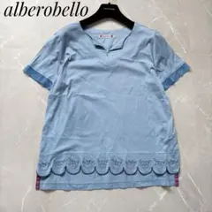 アルベロベロ　ぶたさん　刺繍　スカラップ　カットソーのサムネイル