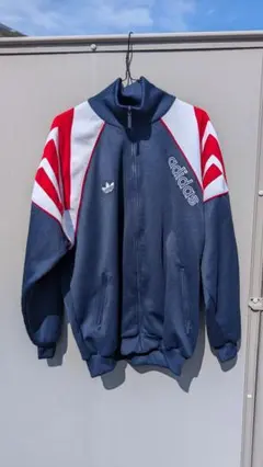 値下げしました 90s adidas トラックジャケット XL 銀タグ ネイビー