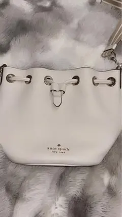 値下げ新品未使用Kate Spade ライトブルー バケットバッグ - メルカリ