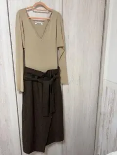 SNIDEL スナイデル 19AW ニットドッキングワンピース