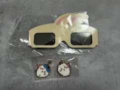 ちいかわパーク　参加賞　3Dメガネ　ちいかわ　ハチワレ　メタルチャーム