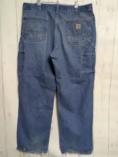 Carhartt FR USA製 生地 デニム カーゴパンツ w38 c25