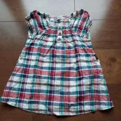 DOUBLE.B チェック柄チュニック　トップス　90cm