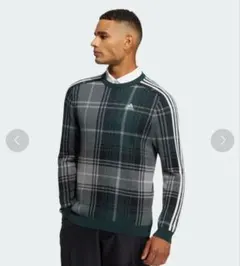 adidas タータンチェック セーター　ゴルフ　メンズ　レディース