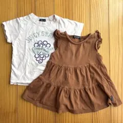 moujonjon 100 Tシャツ&チュニック2枚セット