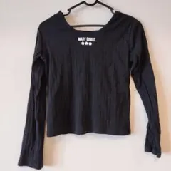 マリークワント　長袖カットソー 新品 MARY QUANT マリークワント長袖Tシャツ ブラック XL｜Yahoo