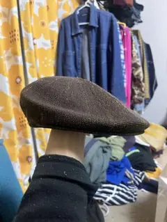 ブラウン メッシュ ベレー帽　ハンチング帽　帽子