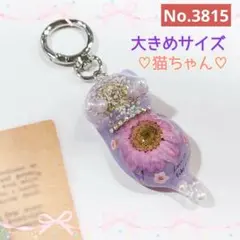 ♡大きめサイズ♡レジン猫ちゃんキーホルダー No.3815
