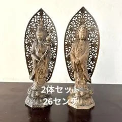 【骨董品】観世音菩薩立像　勢至菩薩立像　2体セット　木彫り　仏像 2026年最新】勢至菩薩の人気アイテム - メルカリ