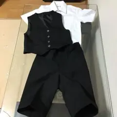 キッズフォーマル　ベスト・ショートパンツセット 120 ブラック