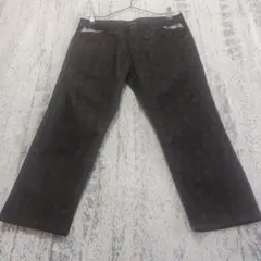 a1099【美品】セマンティックデザイン　クロップドパンツ　M　ダイヤ柄　焦茶のサムネイル