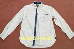 BEAMS HEART シャツ ボタンダウン スカル刺繍 S