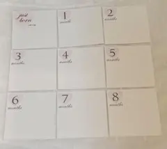 2511【即日発送】★大人気★マンスリーカード　月齢カード　足形　ましかく