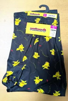 新品 ポケモン ピカチュウ柄 ステテコ LLサイズ 黒