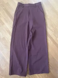 GRL グレイル センタープレスストレートパンツ Lサイズ gm287
