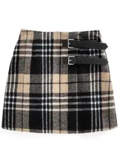 チェック柄ミニスカート GRL