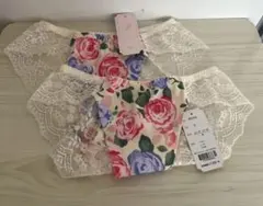 未使用◇花柄レースショーツ Mサイズ 2枚セット