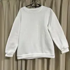 ホワイト 裏起毛 トレーナー M 新品未使用