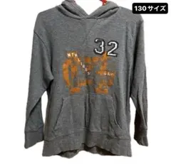 GAP ギャップ キッズ グレー 長袖パーカー　130サイズ