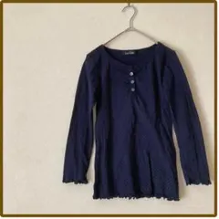 イーストボーイ カットソー ネイビー 水玉 ドット 綿100%