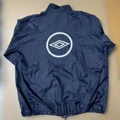 アンブロ　ナイロンウィンドブレーカー メンズLサイズ　ネイビー