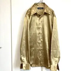 上野屋シャツ店 ✨ポリサテン❤️長袖ドレスシャツ⭐️M❤️クリスマス⭐️忘年会⭐新年会‼️