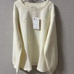 MOONONNON/ムーノンノン/130cmアイボリー ケーブルニット