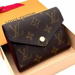 極美品★ルイヴィトン モノグラム 三つ折り財布 アリアンヌ フューシャ 極美品☆ルイヴィトン モノグラム 三つ折り財布 アリアンヌ フューシャ