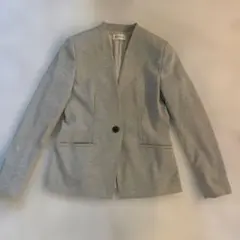 PLST ノーカラージャケット グレー　値下げのサムネイル