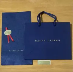 ラルフローレン ショッパー 紙袋　ショップ袋　ギフトラッピング用 シール付き