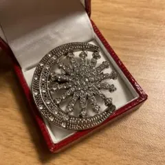 ビンテージ風 月と太陽 ブローチ