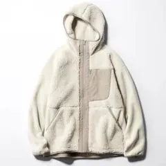 【美品】ユニクロ ホワイトマウンテニアリング　フリース　フルジップパーカー　M