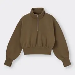 ヘビーウェイトスウェットショートハーフジッププルオーバー