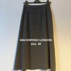 マッキントッシュロンドン タンブラーチェック ロングフレア ブラックのサムネイル