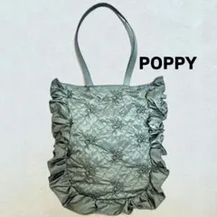 POPPY あさぎーにょ トートバッグ フリル キルティングバッグ カーキ 