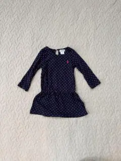 Ralph Lauren ネイビー ピンクドット ワンピース