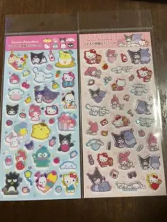 【正規品】2枚セット ラメ入り樹脂もりシール サンリオ