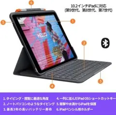 ② SLIM FOLIO iPad 第9/8/7世代用キーボード一体型ケース