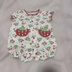 いちご柄ロンパース 60-70cm