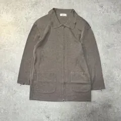 ブラウン ジップアップジャケット