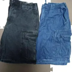 GU デニム カーゴショートパンツ 2色セット　М