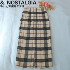 ！期間限定格安！&. NOSTALGIA　Sサイズ　チェックロングタイトスカートのサムネイル