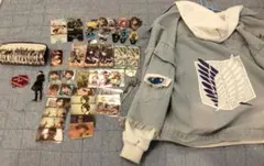 進撃の巨人 まとめ売り セット パーカー ポーチ カード アクスタ ステッカー