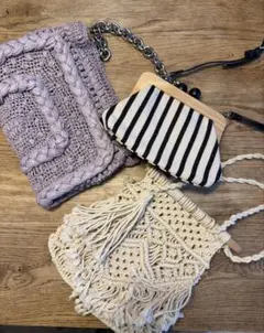 【ZARA】春夏バッグ3点セット ほぼ未使用 美品 ショルダーバッグ