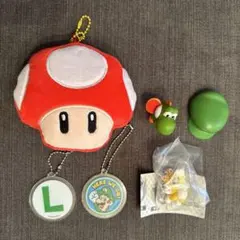 スーパーマリオ　　ルイージの帽子　ネコマリオ　ヨッシー　きのこ　マスコット