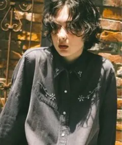 【NKJ 2025AW】WESTERN REMAKE SHIRT ブラックデニム
