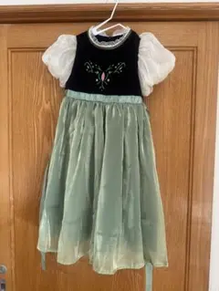 子供用刺繍入りワンピース（緑）
