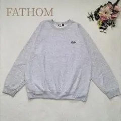 【ファゾム】 ライトグレー スウェット トレーナー 裏起毛 サイズL