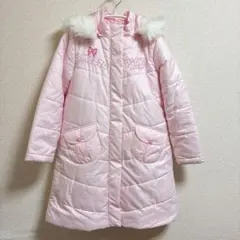 MEZZO PIANO ピンク中綿コート フード付き